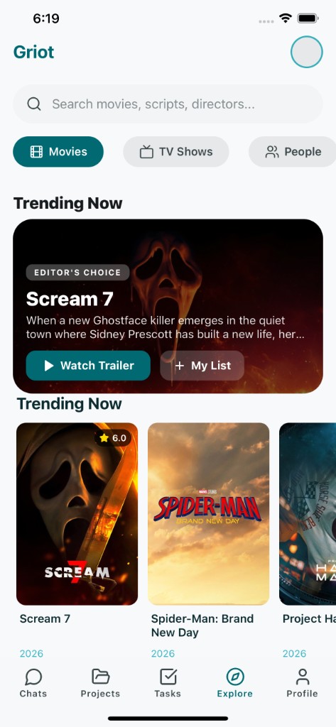 Explore builds: Browse productions and featured content