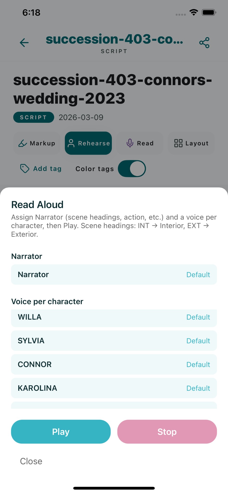 Invite to Production: Email invites or pick from contacts